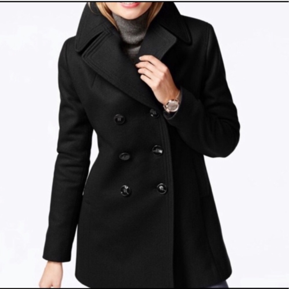 Black pea coat